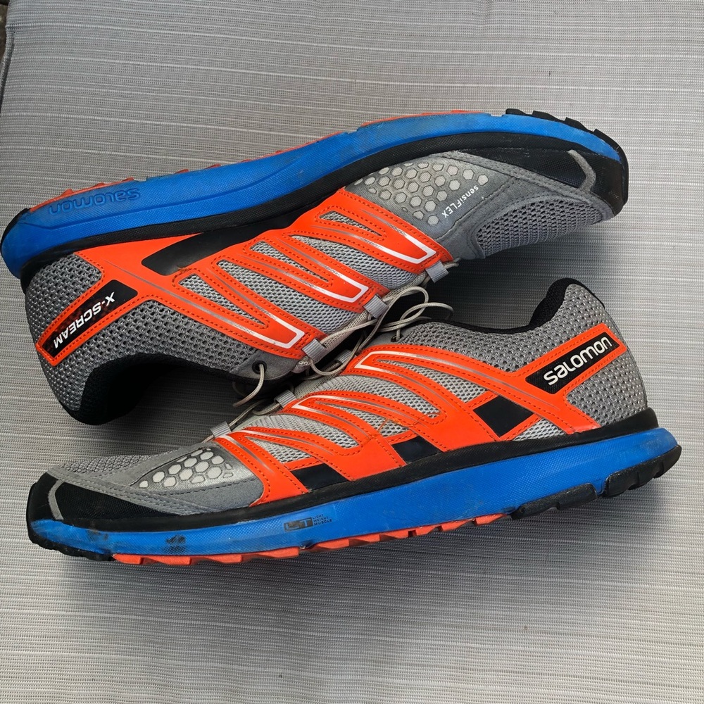 Solomon Men’s trail running shoes. Size 12